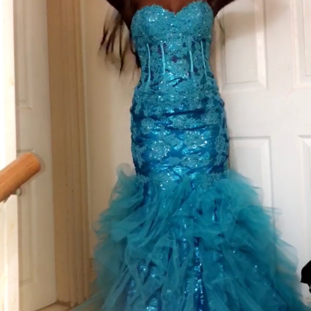 Light blue prom dress